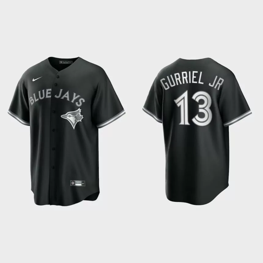Toronto Blue Jays Lourdes Gurriel Jr. 2021 All Black Fashion Replica Jersey – Black White