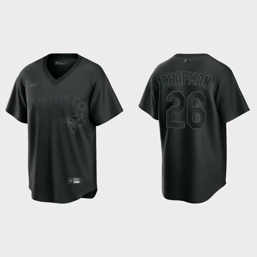 Toronto Blue Jays Matt Chapman Pitch Black Fashion Replica Jersey – Black