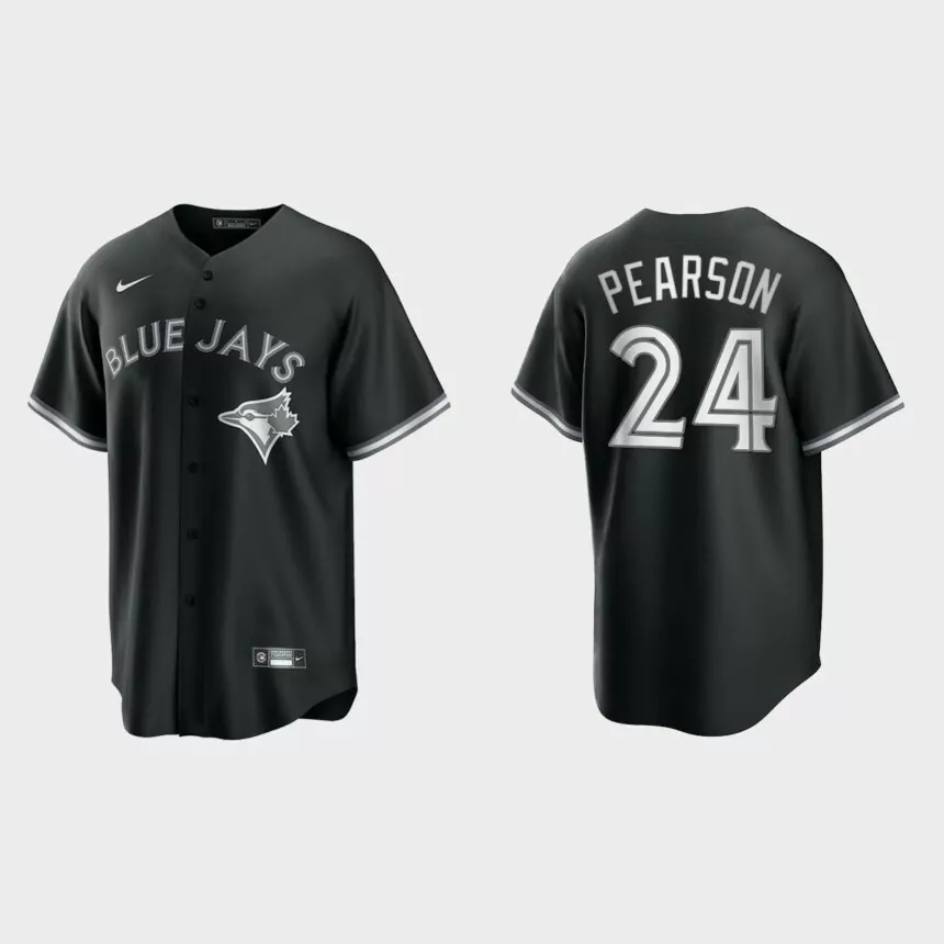 Toronto Blue Jays Nate Pearson 2021 All Black Fashion Replica Jersey – Black White