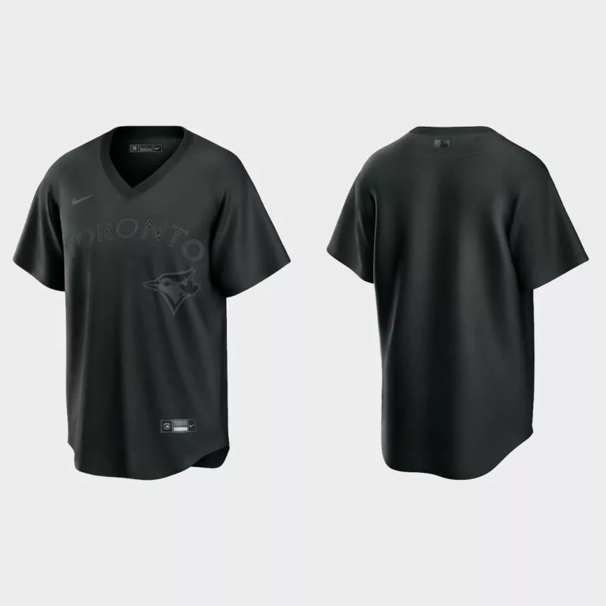 Toronto Blue Jays Pitch Black Fashion Replica Jersey – Black