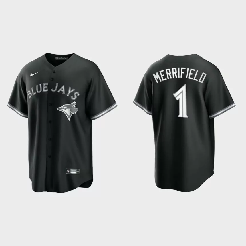 Toronto Blue Jays Whit Merrifield Replica Official Jersey – Black White