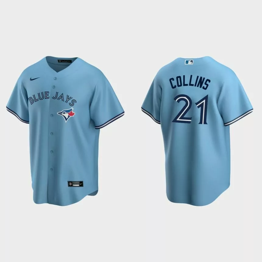 Toronto Blue Jays Zack Collins Replica Alternate Jersey – Powder Blue