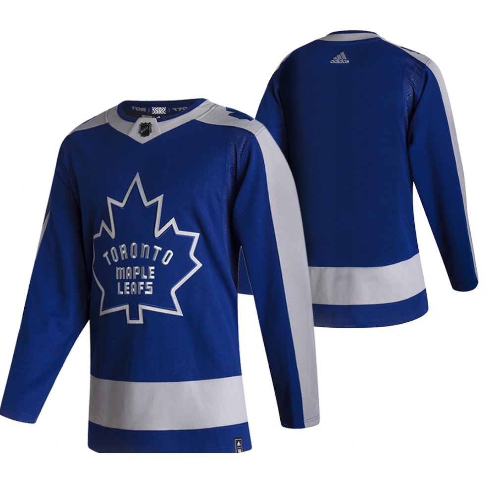 Toronto Maple Leafs 2021 Reverse Retro Blank Blue Jersey Special Edition Authentic
