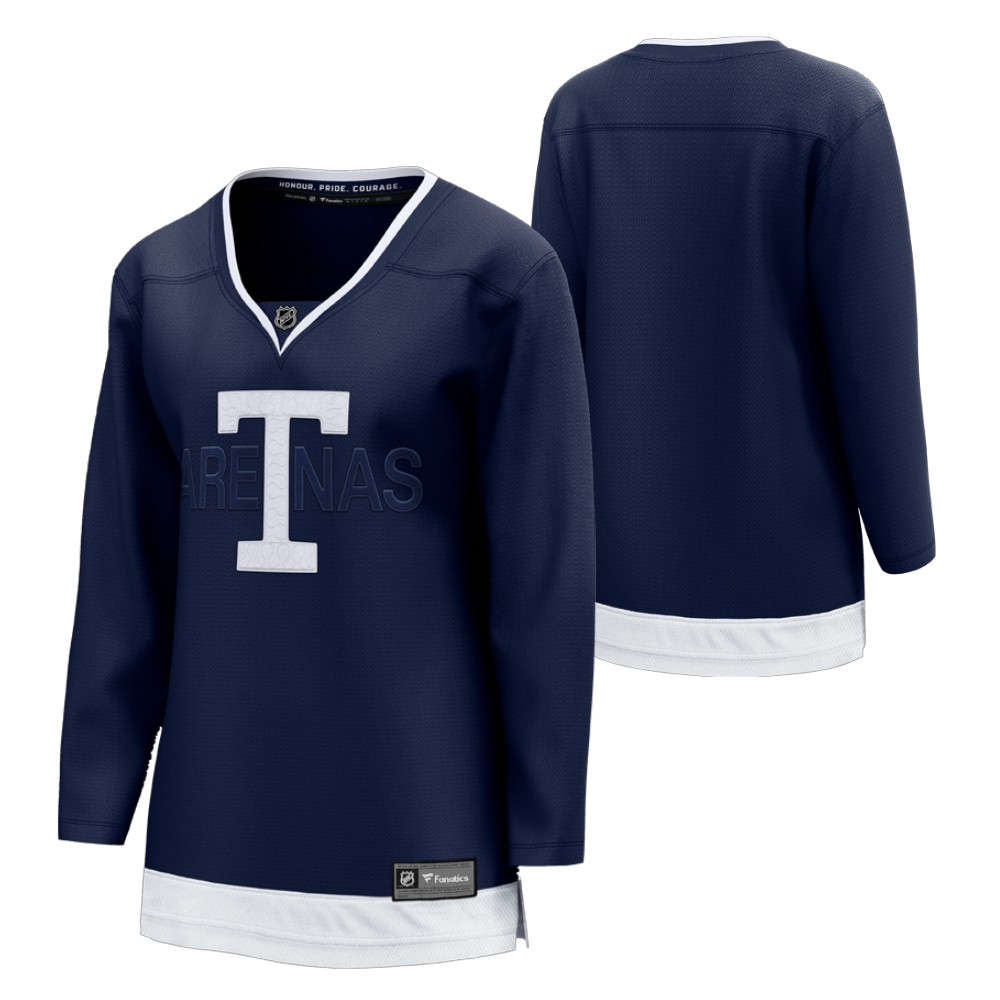 Toronto Maple Leafs 2022 Heritage Classic Navy Women Jersey