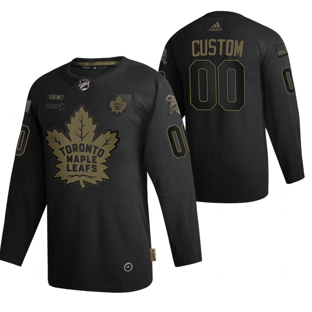 Toronto Maple Leafs Custom Black 2020 Salute To Service Authentic Jersey