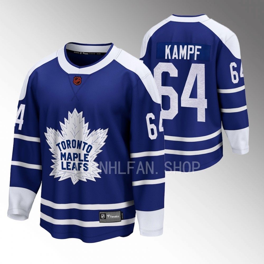 Toronto Maple Leafs David Kampf Blue 2022 Special Edition 2.0 Breakaway Retro Jersey
