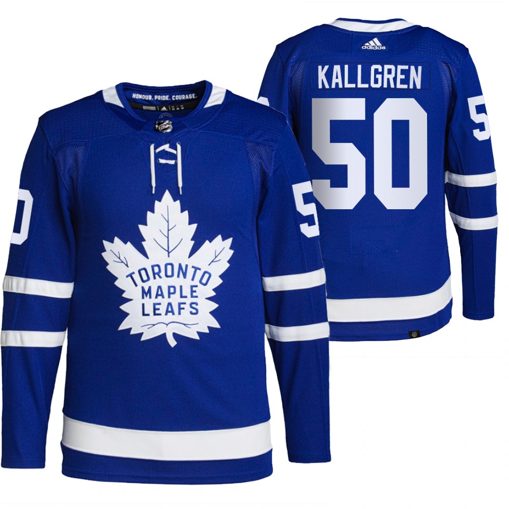 Toronto Maple Leafs Erik Kallgren Blue Home Authentic Primegreen Jersey
