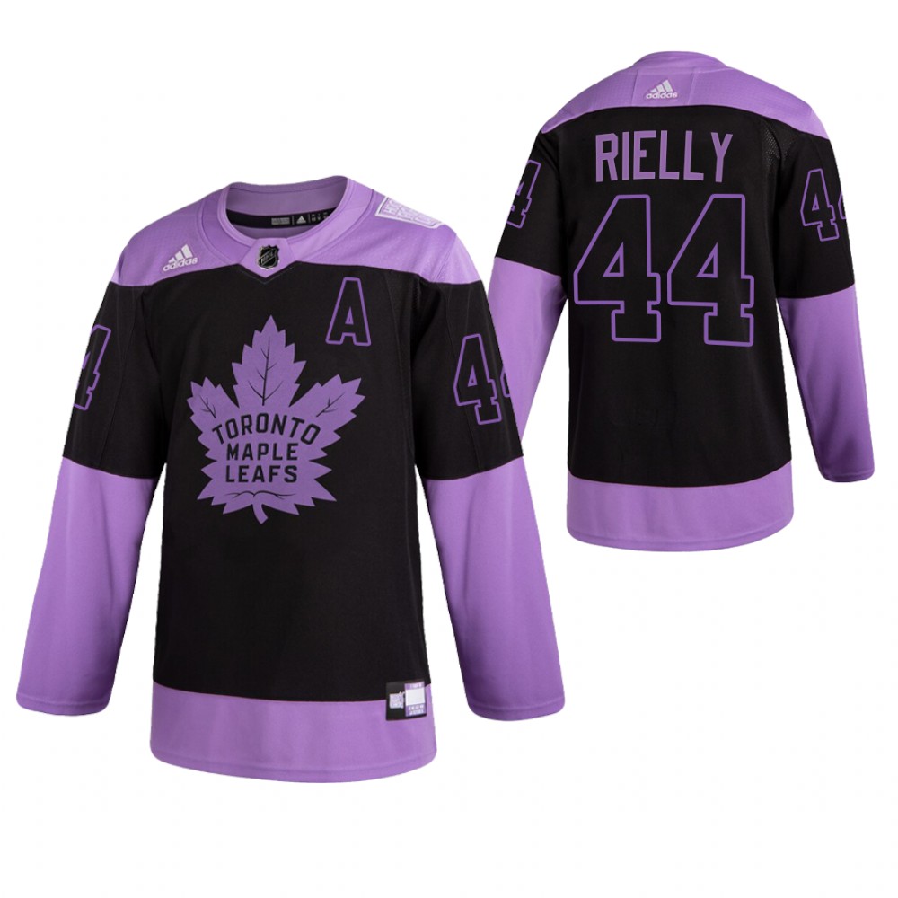 Toronto Maple Leafs HockeyFightsCancer Morgan Rielly Purple Jersey Authentic