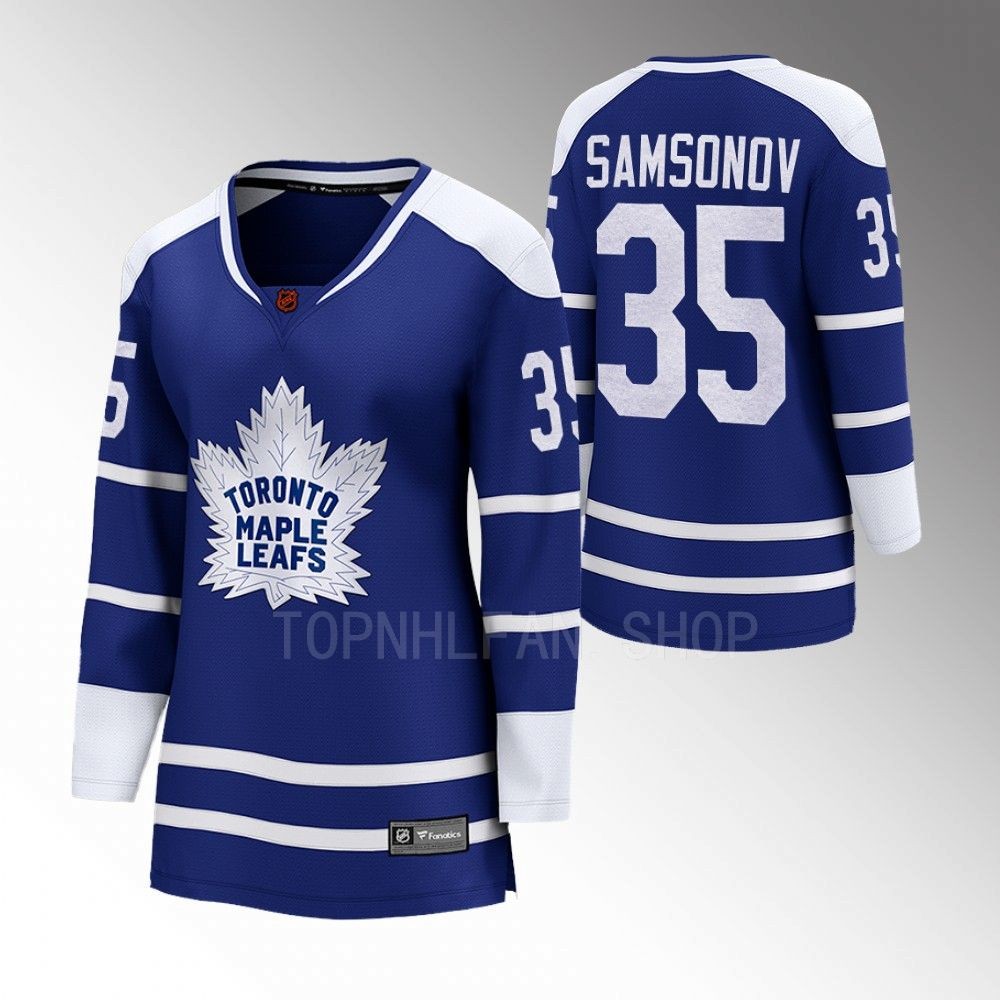 Toronto Maple Leafs Ilya Samsonov Women Blue 2022 Special Edition 2.0 Jersey
