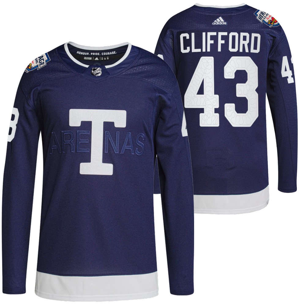 Toronto Maple Leafs Kyle Clifford Navy 2022 Heritage Classic Authentic Jersey