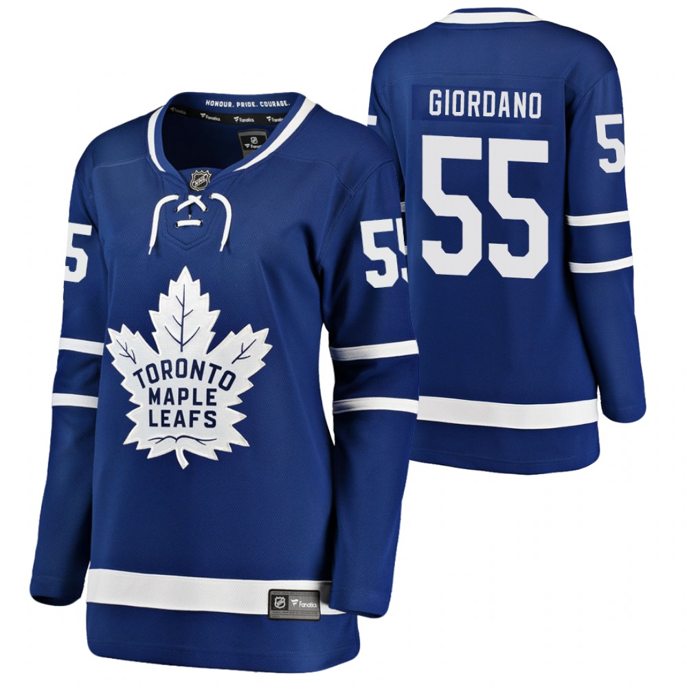 Toronto Maple Leafs Mark Giordano Women Blue 2022 Home Jersey