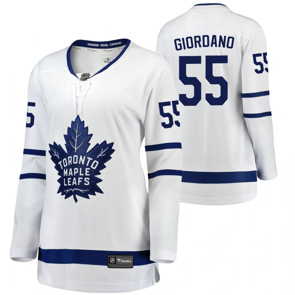 Toronto Maple Leafs Mark Giordano Women White 2022 Away Jersey