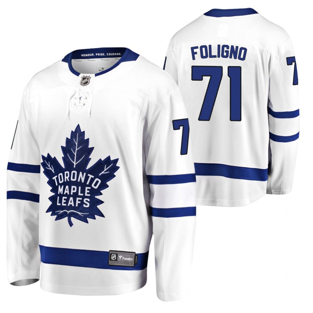 Toronto Maple Leafs Nick Foligno White 2021 Away Jersey