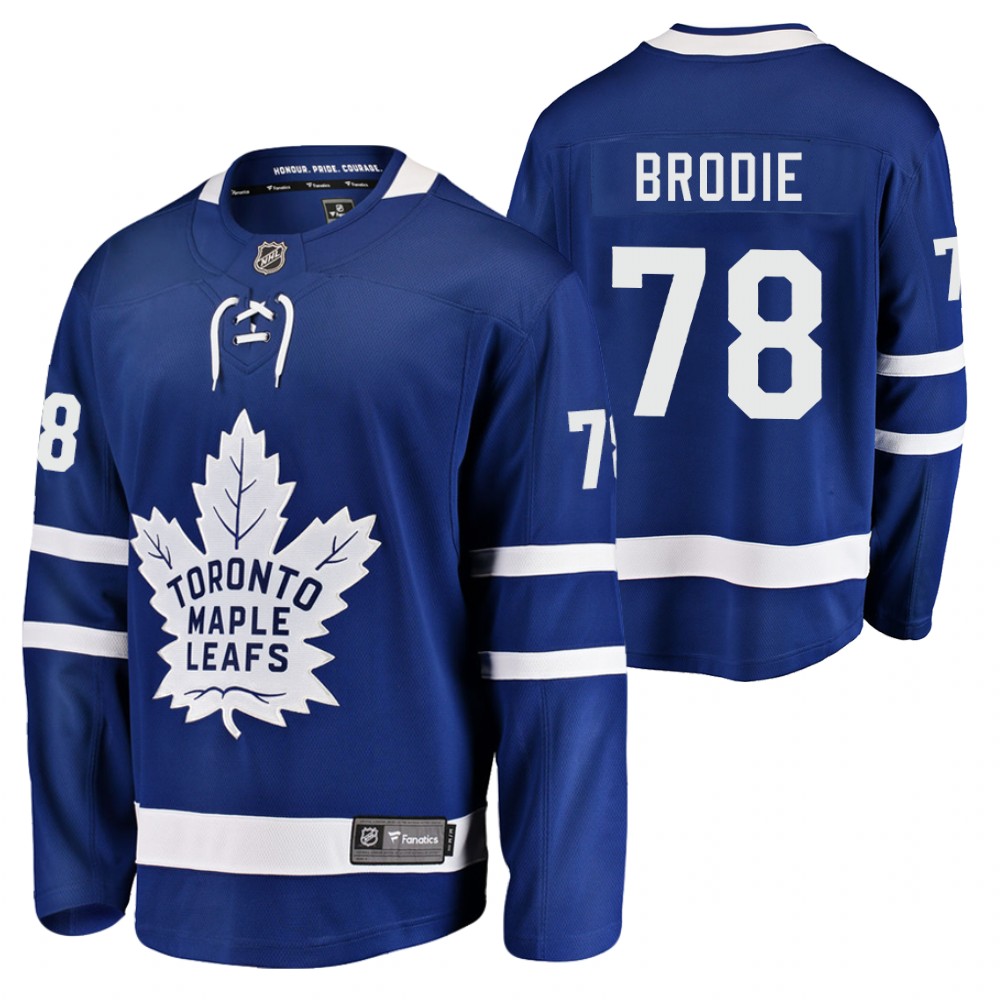 Toronto Maple Leafs T.J. Brodie Royal Home Breakaway Player 2020-21 Jersey