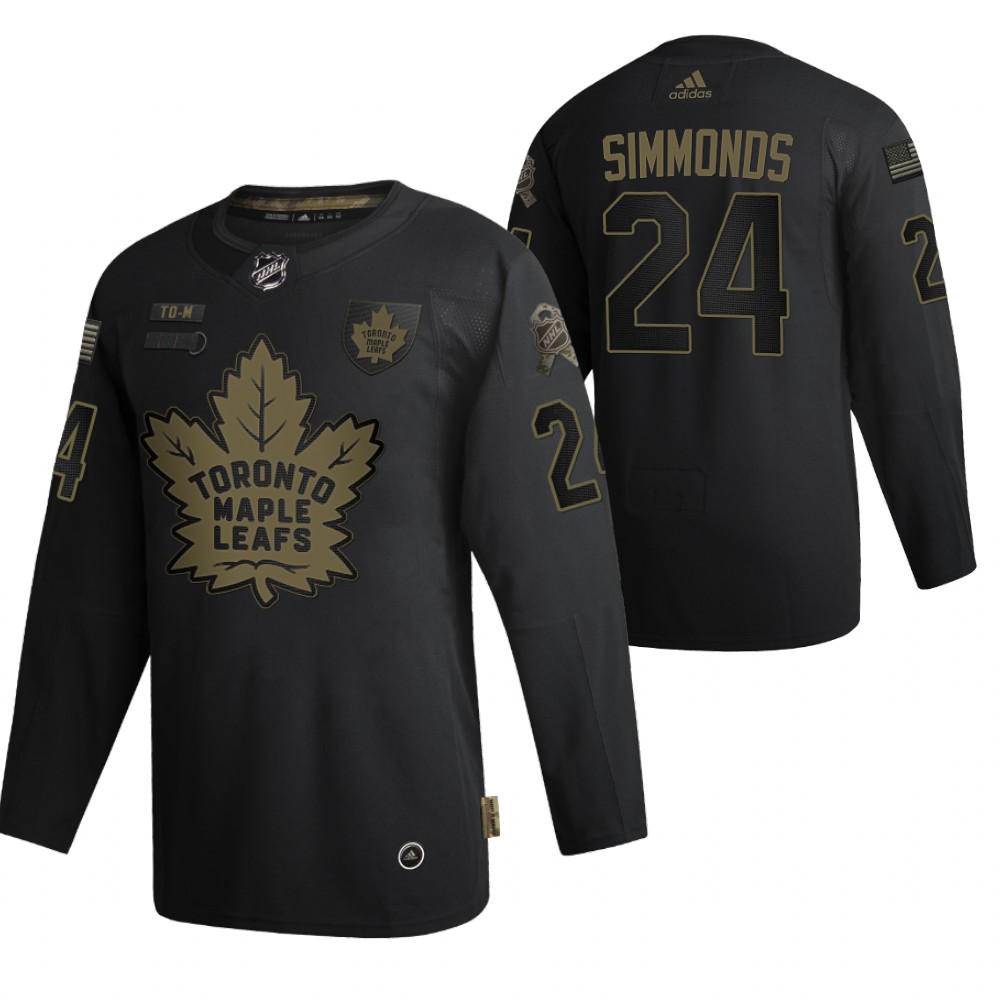 Toronto Maple Leafs Wayne Simmonds Black 2020 Salute To Service Authentic Jersey