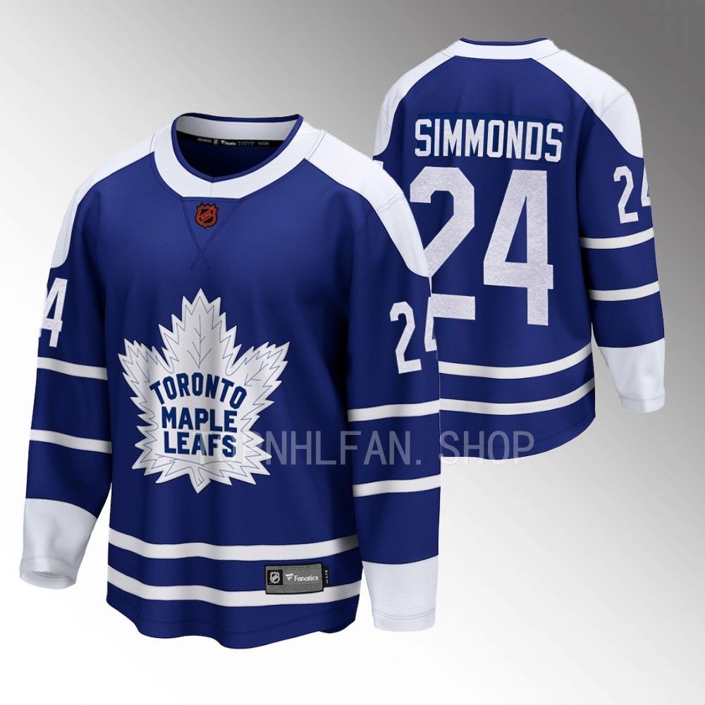 Toronto Maple Leafs Wayne Simmonds Blue 2022 Special Edition 2.0 Breakaway Retro Jersey