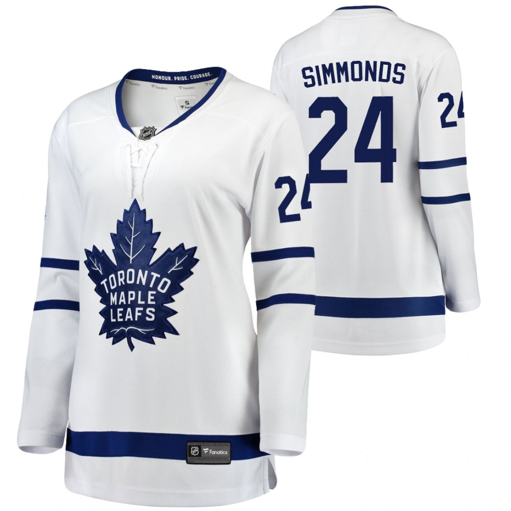 Toronto Maple Leafs Wayne Simmonds Women's White 2020-21 Away Jersey