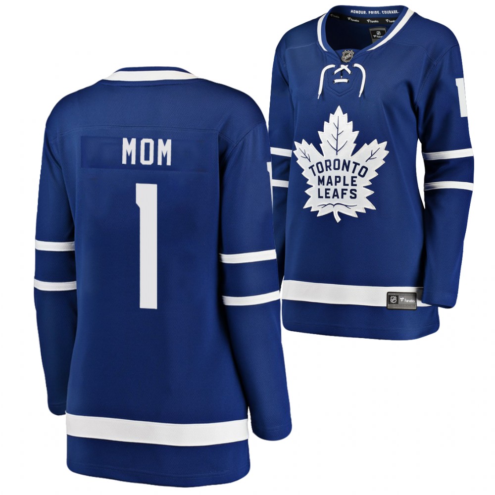 Toronto Maple Leafs Women Blue NO.1 Mom Jersey