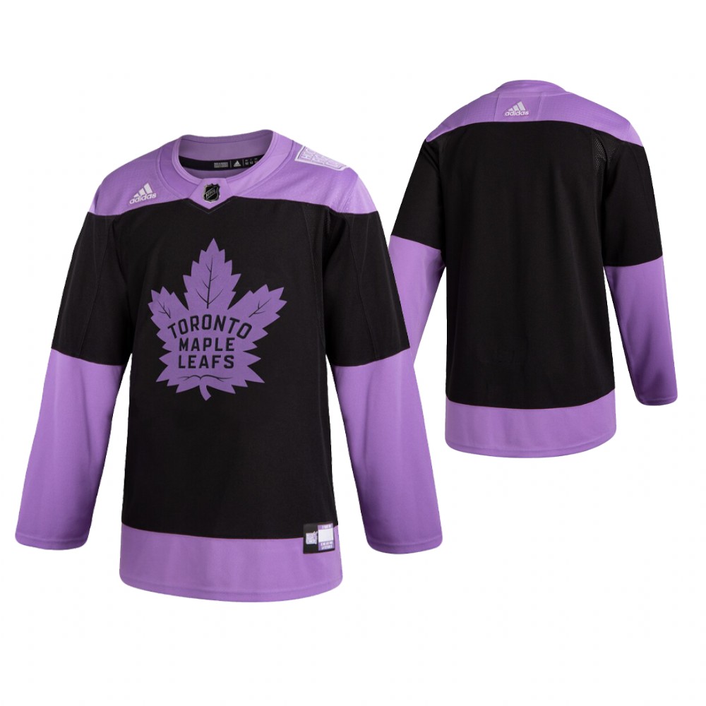 Toronto Maple Leafs hockey Black Hockey Fights Cancer Jersey