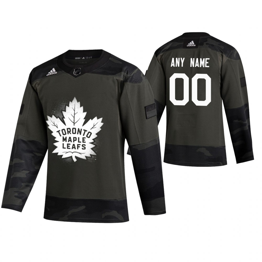 Toronto Maple Leafs hockey Camo 2019 Veterans Day Jersey Custom