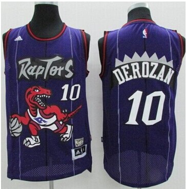 Toronto Raptors #10 DeMar DeRozan Purple Hardwood Classics NBA Jersey