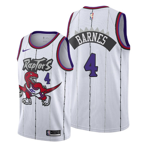 Toronto Raptors #4 Scottie Barnes White Jersey