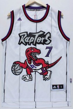 Toronto Raptors #7 Kyle Lowry White Throwback Stitched NBA Jersey