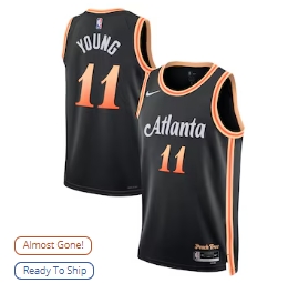 Trae Young Atlanta Hawks Nike Unisex 202223 Swingman Jersey - City Edition - Black