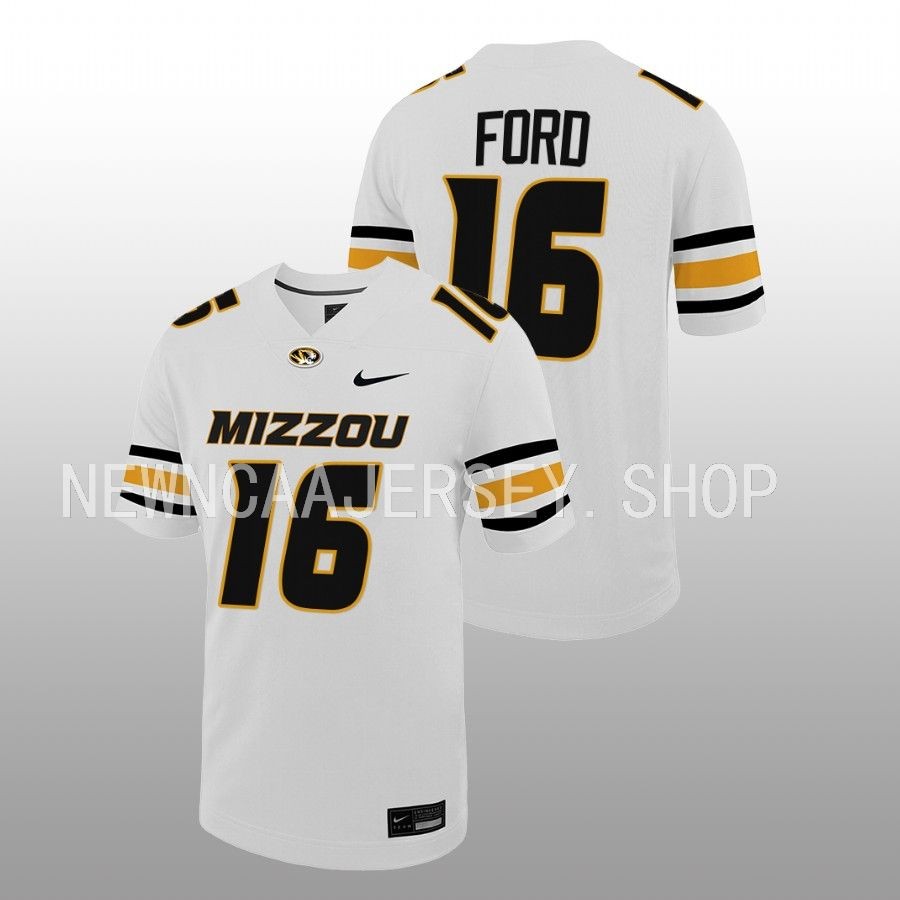 Travion Ford Missouri Tigers White Untouchable Game Football Jersey