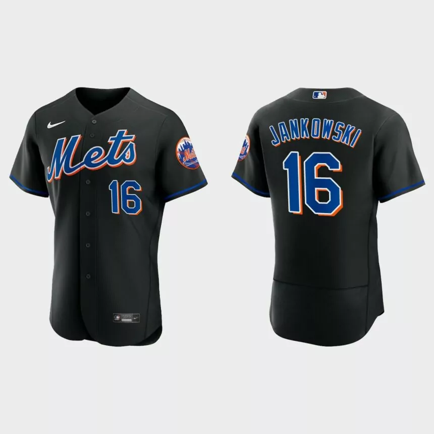 Travis Jankowski New York Mets Authentic Alternate Jersey – Black