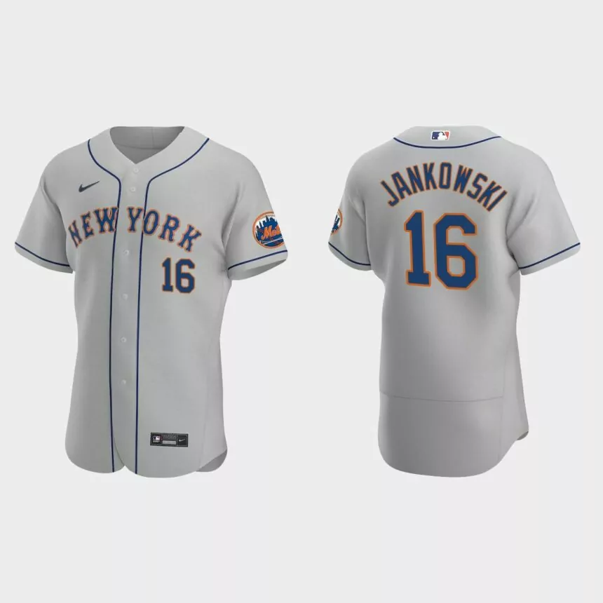 Travis Jankowski New York Mets Authentic Road Jersey – Gray