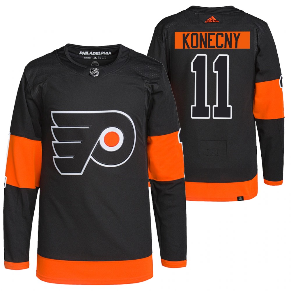 Travis Konecny Philadelphia Flyers Black Alternate Primegreen Authentic Pro Jersey
