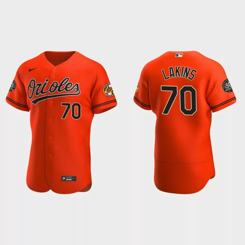 Travis Lakins Baltimore Orioles 30th Anniversary Authentic Jersey – Orange