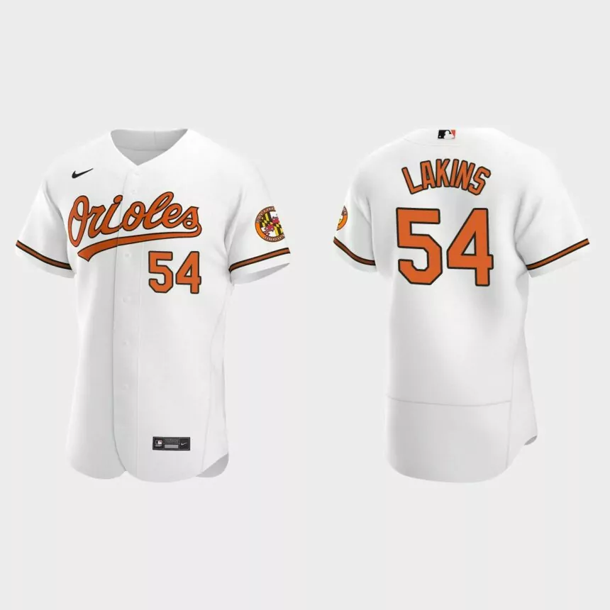 Travis Lakins Baltimore Orioles Authentic Home Jersey – White