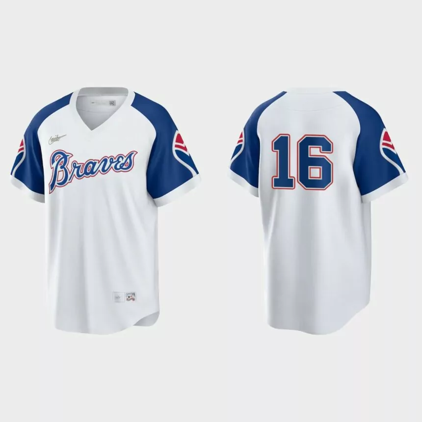 Travis d’Arnaud Atlanta Braves Cooperstown Home Jersey – White