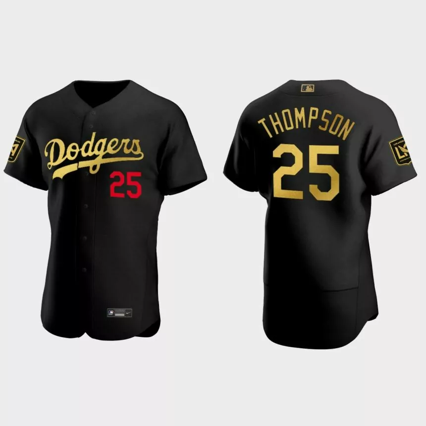 Trayce Thompson Los Angeles Dodgers LAFC Night Authentic Jersey – Black