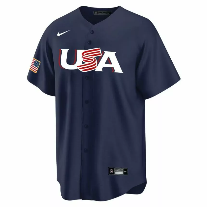 Trea Turner 8 USA Baseball 2023 World Baseball Classic Jersey – Navy