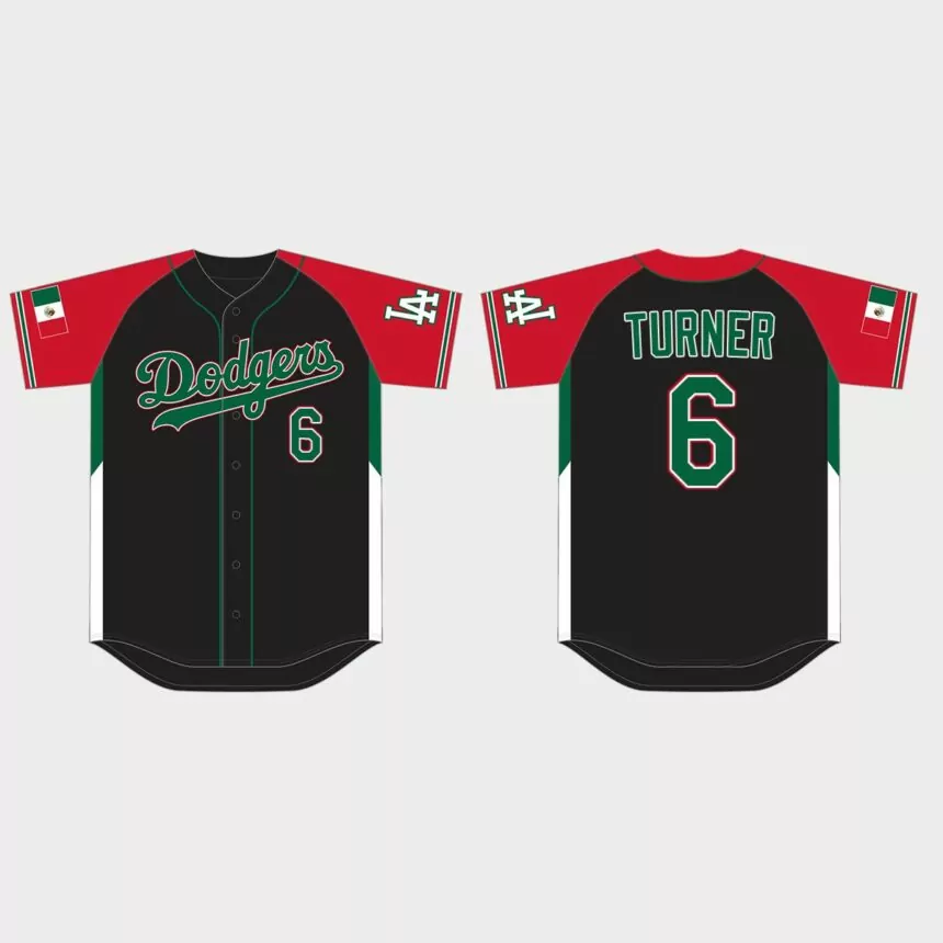 Trea Turner Los Angeles Dodgers 2021 Mexican Heritage Night Limited Jersey – Black