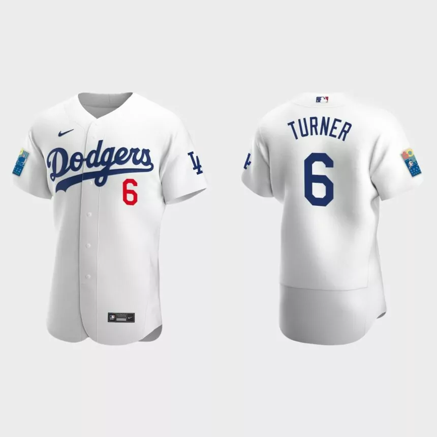 Trea Turner Los Angeles Dodgers 2022 Dodger Stadium 60th Anniversary Authentic Jersey – White