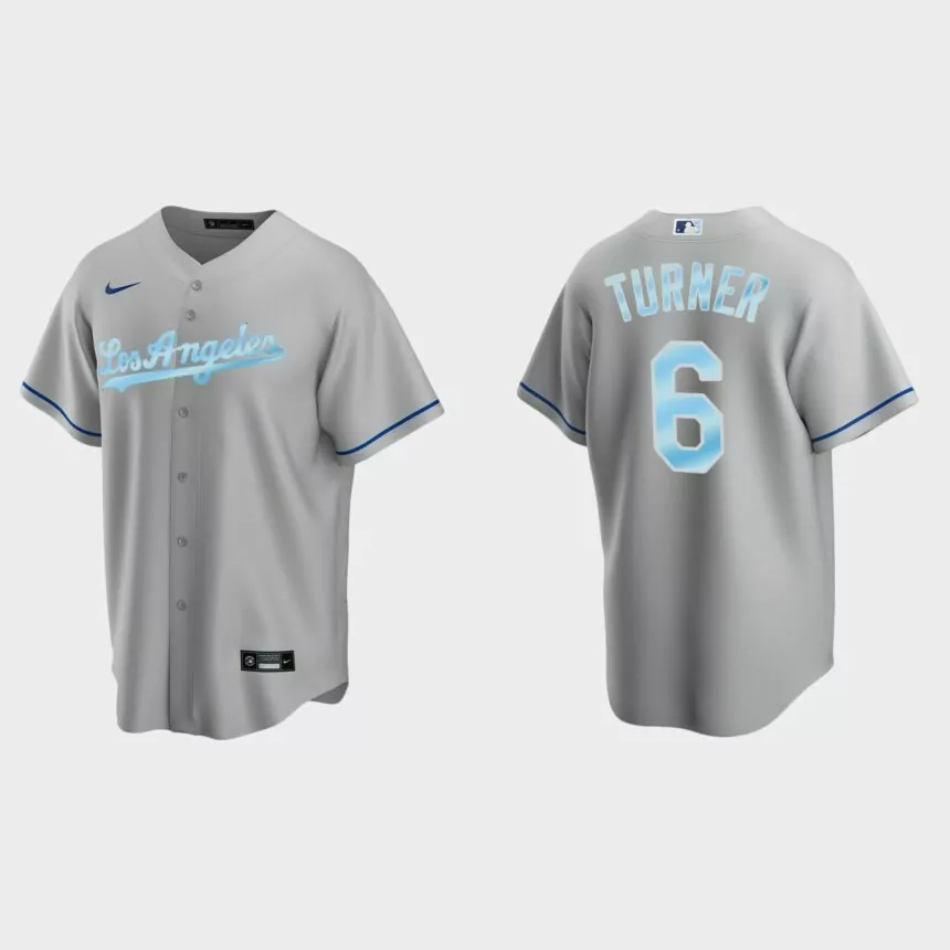 Trea Turner Los Angeles Dodgers 2022 Father’s Day Gift Replica Jersey – Gray