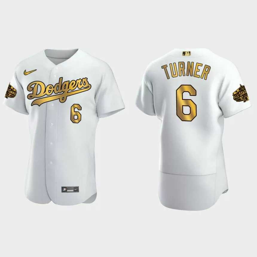 Trea Turner Los Angeles Dodgers 2022 MLB All-Star Game Jersey – White Gold