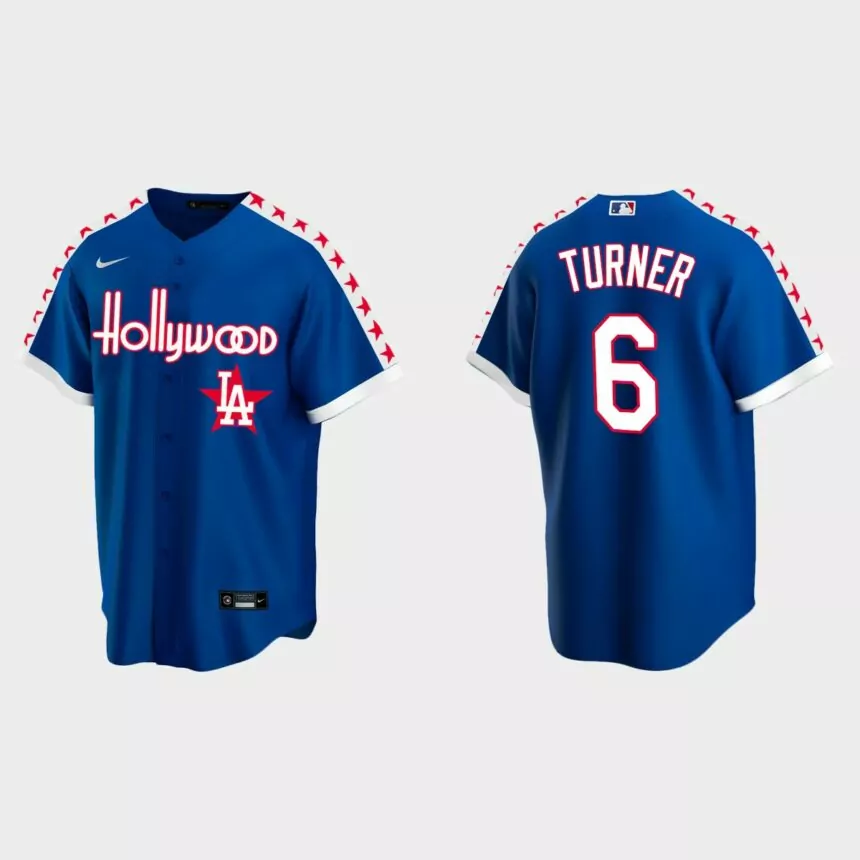 Trea Turner Los Angeles Dodgers City Connect Special Edition jersey – Royal