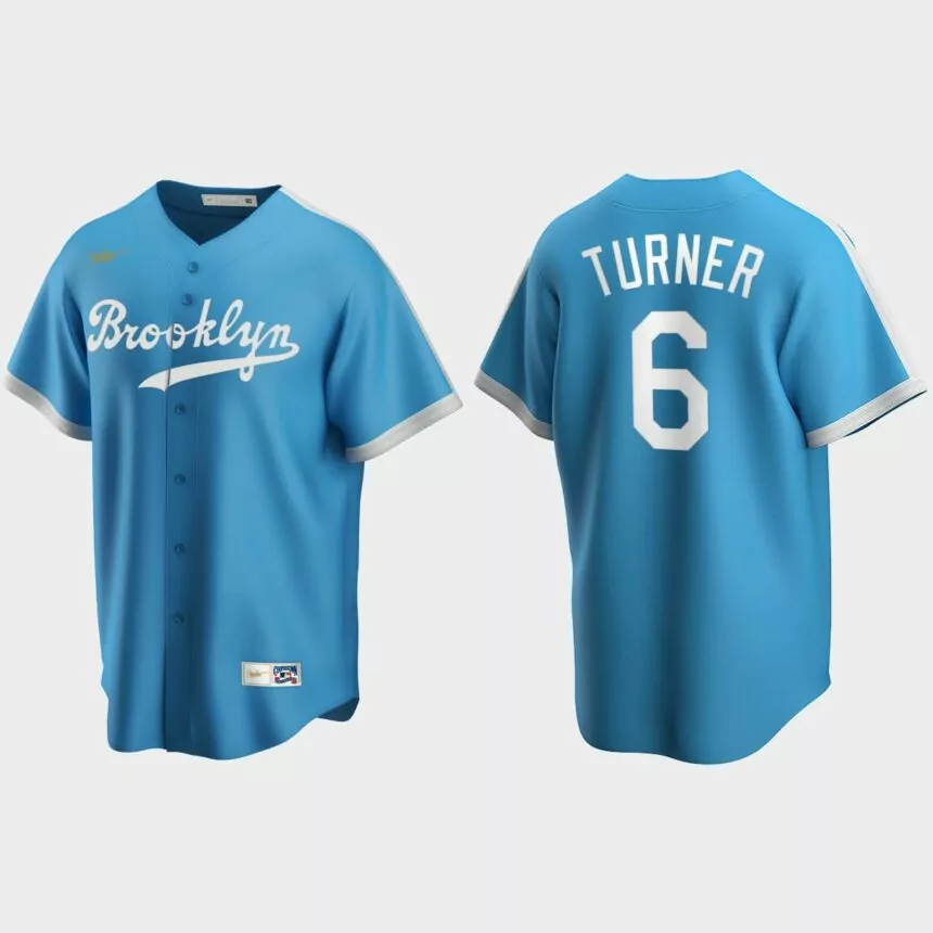 Trea Turner Los Angeles Dodgers Cooperstown Collection Authentic Alternate Jersey – Blue