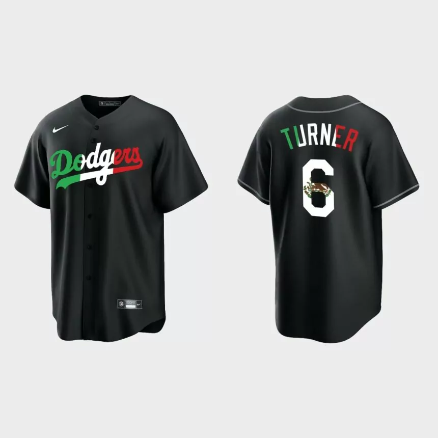 Trea Turner Los Angeles Dodgers Mexican Heritage Night Replica Jersey – Black