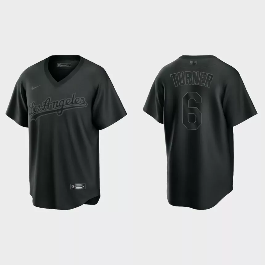 Trea Turner Los Angeles Dodgers Pitch Black Fashion Replica Jersey – Black