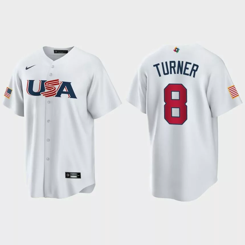 Trea Turner Philadelphia Phillies 2023 World Baseball Classic USA Replica Jersey – White