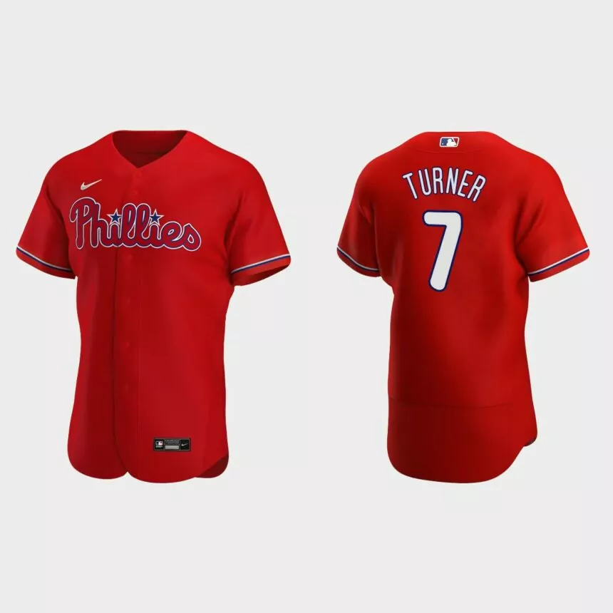 Trea Turner Philadelphia Phillies Authentic Alternate Jersey – Red