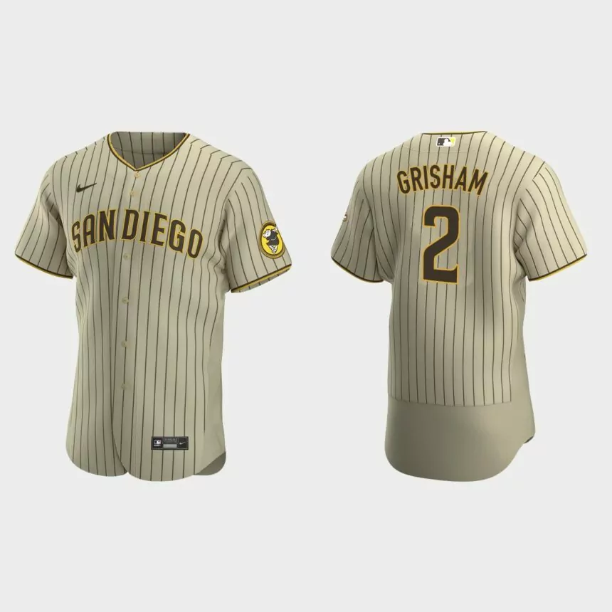 Trent Grisham San Diego Padres Authentic Alternate Jersey – Tan Brown
