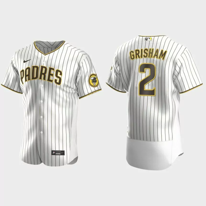 Trent Grisham San Diego Padres Authentic Alternate Jersey – White Brown