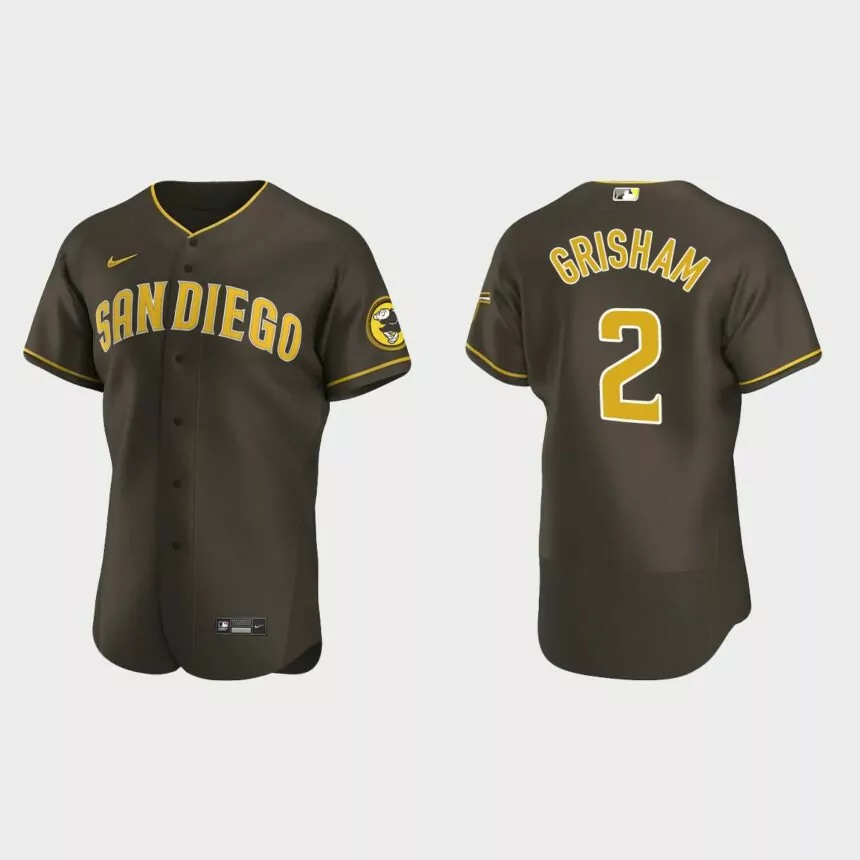 Trent Grisham San Diego Padres Authentic Road Jersey – Brown